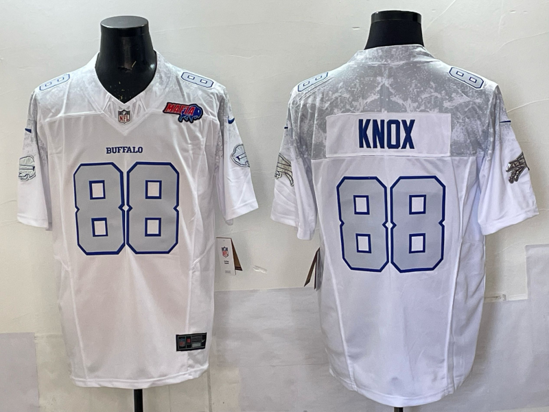 Men Buffalo Bills #88 Knox Nike White 2025 Rivalries Collection Limited NFL Jersey 004